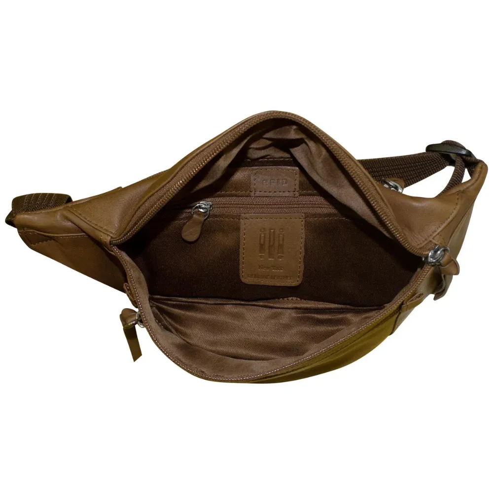 ili New York Large Waist Toffee Pouch with Nylon Zip