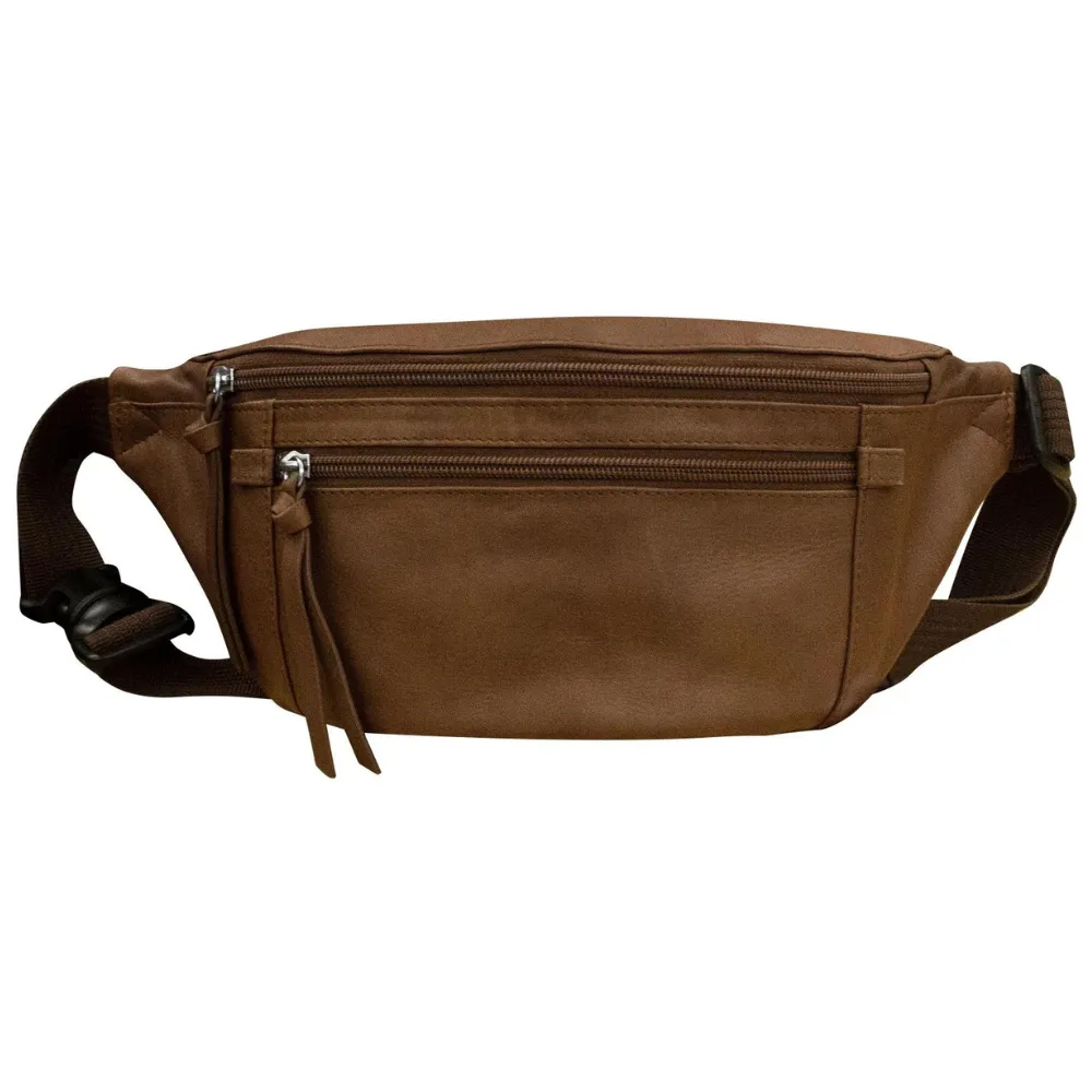 ili New York Large Waist Toffee Pouch with Nylon Zip